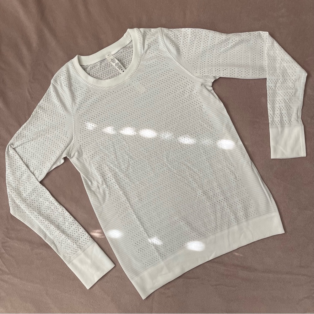 Lululemon Long Sleeve Top (white) - Size 4